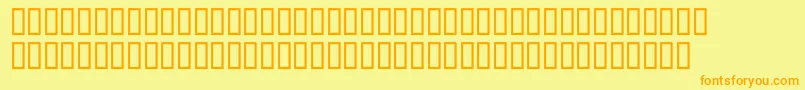 フォントMcsRound – オレンジの文字が黄色の背景にあります。