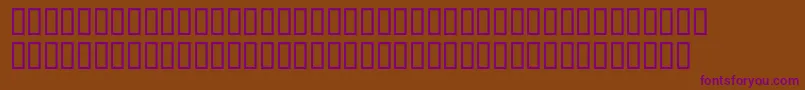フォントMcsRound – 紫色のフォント、茶色の背景