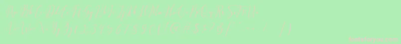 Fiolenitta Font – Pink Fonts on Green Background