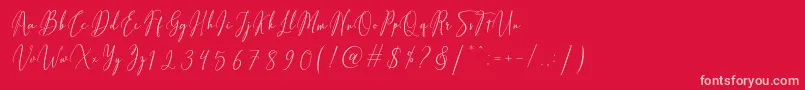 Fiolenitta Font – Pink Fonts on Red Background