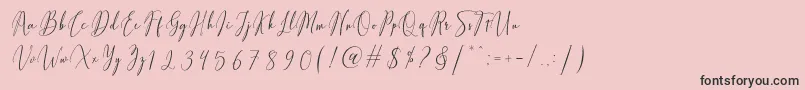 Fiolenitta Font – Black Fonts on Pink Background