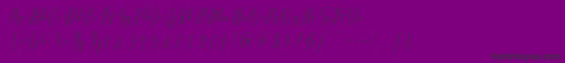 Fonte Fiolenitta – fontes pretas em um fundo violeta