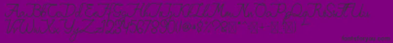 FionaLattina-fontti – mustat fontit violetilla taustalla