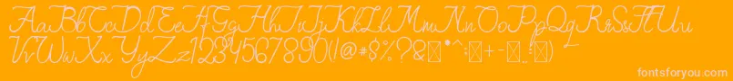 FionaLattina Font – Pink Fonts on Orange Background