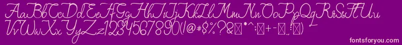 FionaLattina Font – Pink Fonts on Purple Background