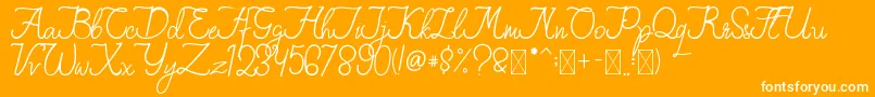 FionaLattina Font – White Fonts on Orange Background