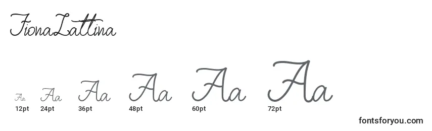 Размеры шрифта FionaLattina (126703)