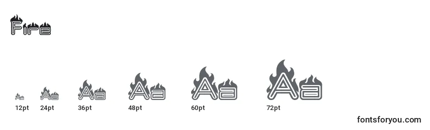 Fire (126704) Font Sizes
