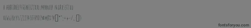 fuente Firefly – Fuentes Negras Sobre Fondo Gris