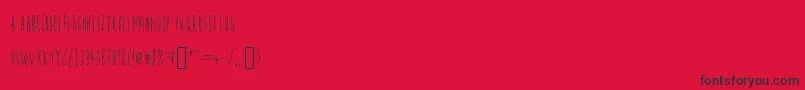 Fonte Firefly – fontes pretas em um fundo vermelho