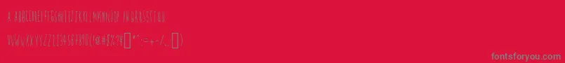 Firefly Font – Gray Fonts on Red Background