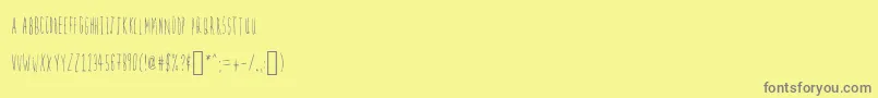 fuente Firefly – Fuentes Grises Sobre Fondo Amarillo