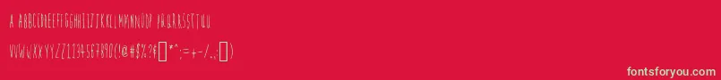 Firefly Font – Green Fonts on Red Background