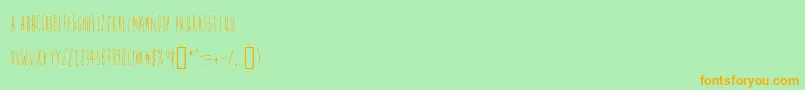 fuente Firefly – Fuentes Naranjas Sobre Fondo Verde