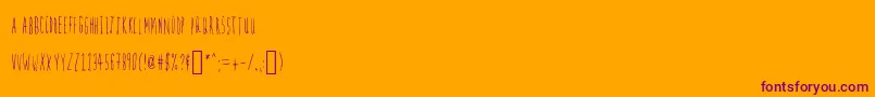 Шрифт Firefly – фиолетовые шрифты на оранжевом фоне