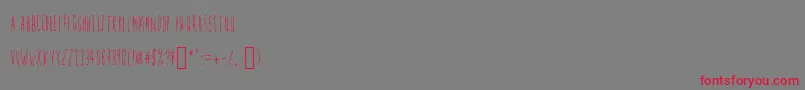 Firefly Font – Red Fonts on Gray Background