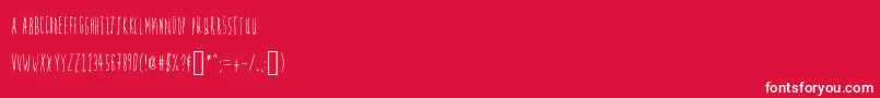 Firefly Font – White Fonts on Red Background
