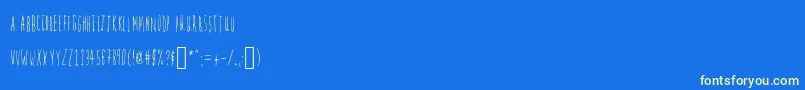 Firefly Font – Yellow Fonts on Blue Background
