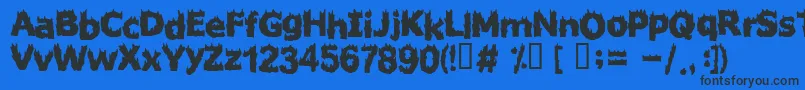 FIRESTARTER Font – Black Fonts on Blue Background