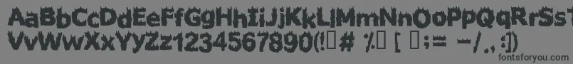FIRESTARTER-Schriftart – Schwarze Schriften auf grauem Hintergrund