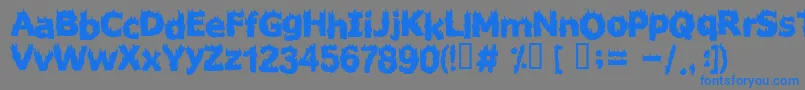 Шрифт FIRESTARTER – синие шрифты на сером фоне