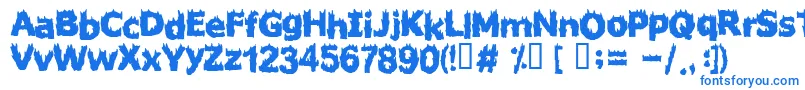フォントFIRESTARTER – 白い背景に青い文字
