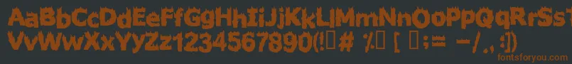 FIRESTARTER-fontti – ruskeat fontit mustalla taustalla