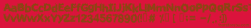 FIRESTARTER-fontti – ruskeat fontit punaisella taustalla