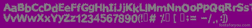 FIRESTARTER-Schriftart – Graue Schriften auf violettem Hintergrund