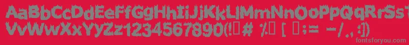 FIRESTARTER Font – Gray Fonts on Red Background