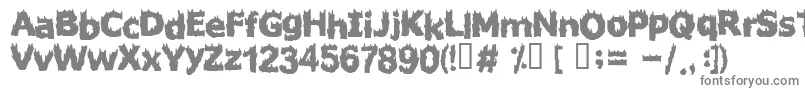 FIRESTARTER-fontti – harmaat kirjasimet valkoisella taustalla