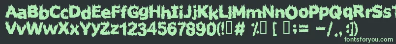 FIRESTARTER-fontti – vihreät fontit mustalla taustalla