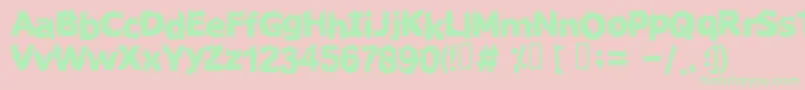 FIRESTARTER Font – Green Fonts on Pink Background