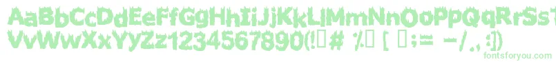 FIRESTARTER-Schriftart – Grüne Schriften auf weißem Hintergrund