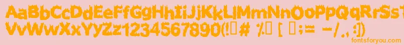 FIRESTARTER-fontti – oranssit fontit vaaleanpunaisella taustalla