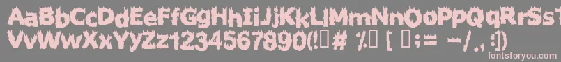 FIRESTARTER-fontti – vaaleanpunaiset fontit harmaalla taustalla