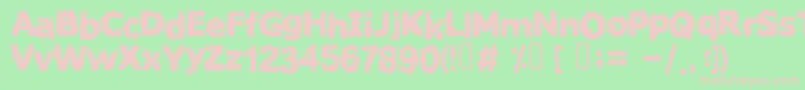 FIRESTARTER-fontti – vaaleanpunaiset fontit vihreällä taustalla