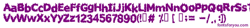 FIRESTARTER-Schriftart – Violette Schriften auf weißem Hintergrund