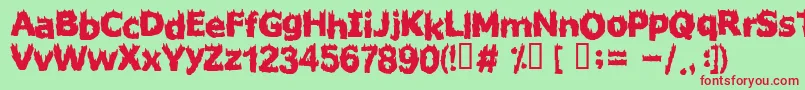 FIRESTARTER Font – Red Fonts on Green Background