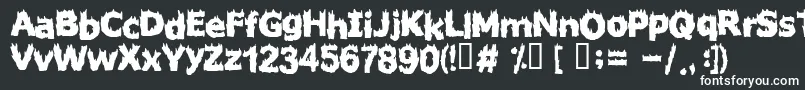 FIRESTARTER-fontti – valkoiset fontit mustalla taustalla