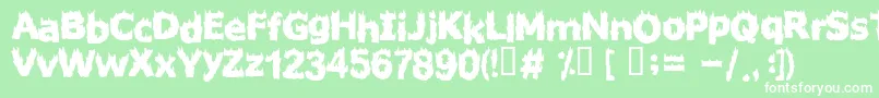 FIRESTARTER Font – White Fonts on Green Background