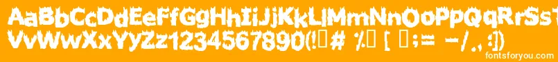 Шрифт FIRESTARTER – белые шрифты на оранжевом фоне