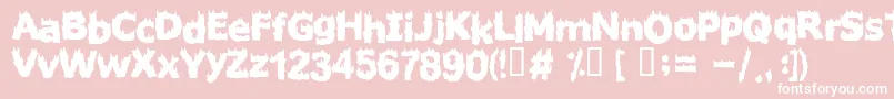 FIRESTARTER-fontti – valkoiset fontit vaaleanpunaisella taustalla