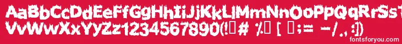 フォントFIRESTARTER – 赤い背景に白い文字