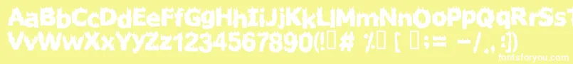 FIRESTARTER-fontti – valkoiset fontit keltaisella taustalla