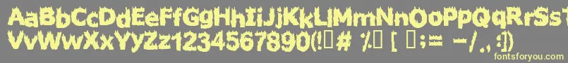 FIRESTARTER Font – Yellow Fonts on Gray Background