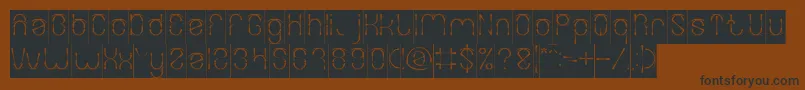 FIREWORK Inverse-Schriftart – Schwarze Schriften auf braunem Hintergrund