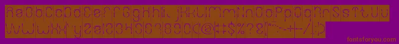 FIREWORK Inverse Font – Brown Fonts on Purple Background