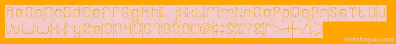FIREWORK Inverse Font – Pink Fonts on Orange Background