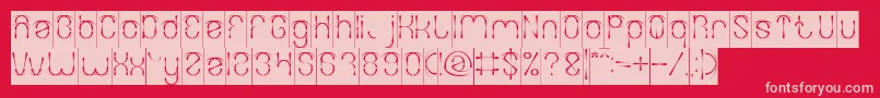 FIREWORK Inverse-Schriftart – Rosa Schriften auf rotem Hintergrund